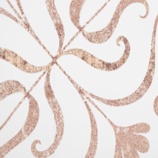 エレガントなローズゴールドの花柄ダマスク模様のライト 壁紙 (縫い目)