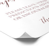 エレガントなローズゴールドカリグラフィータイムカプセルサイン ポスター (角)