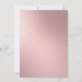 エレガントなローズゴールドシルバーストリングライトのキンセアニエラ 招待状 (裏面)