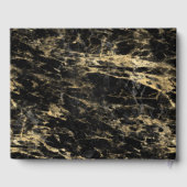 エレガントなローズゴールドブラックマーブルウェディング ゲストブック (裏面)