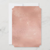 エレガントなローズゴールドレースのウェディング 招待状 (裏面)