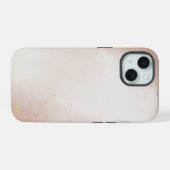 エレガントなローズゴールド大理石 iPhone 15ケース (裏面横)