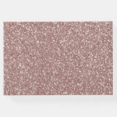 エレガントなローズゴールド ウォーターカラー ブライダルシャワー ゲストブック (裏面)