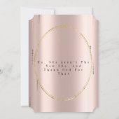 エレガントなローズゴールド グリッター 50歳の誕生日 イン 招待状 (裏面)