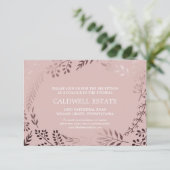 エレガントなローズゴールド＆ピンクの結婚式受付カード エンクロージャーカード (スタンド正面)