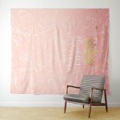 エレガントなローズゴールド ブラッシュピンクのキンセアネラ フォト タペストリー (インサイチュ(横))