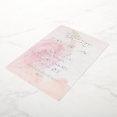 エレガントなローズシルバー 箔招待状 (回転した状態)