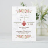 エレガントなローズフラワーオーダーメイドウェディング 招待状 (スタンド正面)