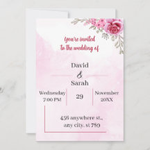 エレガントなローズフラワーカスタマイズウェディング