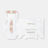 エレガントなローズフラワー カスタマイズ フェイバーボックス (折り畳みなし)