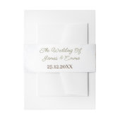 エレガントなローズフラワー パーソナライズ 招待状ベリーバンド (正面例)