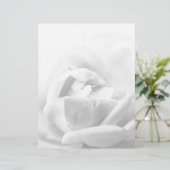 エレガントなローズフラワー 花柄 ブラック＆ホワイト フェミニン レターヘッド (スタンド正面)