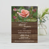 エレガントなローズリラックスガーデン退職パーティー 招待状 (スタンド正面)