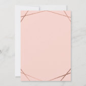 エレガントなローズ箔 幾何学的なバット・ミツバ祭り招待状 招待状 (裏面)