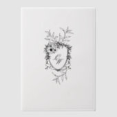 エレガントなローズ アンティーク カリグラフィー モノグラム クレスト ベラム紙招待状 (正面)