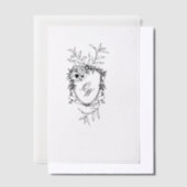 エレガントなローズ アンティーク カリグラフィー モノグラム クレスト ベラム紙招待状 (オフセット)