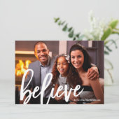 エレガントなローズ タイポグラフィ 信じる 写真 クリスマス (スタンド正面)