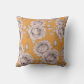 エレガントなローズ フラワー ブランケット クッション (裏面)