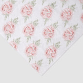 エレガントなローズ ブラッシュピンク フラワーデザイン 薄葉紙 (詳細)