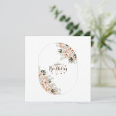 エレガントなローズ　水彩花　誕生日カード カード (スタンド正面)