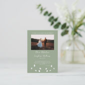 エレガントなローマカトリックの結婚式の写真入り祈祷カード プレイスカード (スタンド正面)