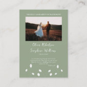 エレガントなローマカトリックの結婚式の写真入り祈祷カード プレイスカード (正面)