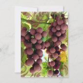 エレガントなワイナリー パープル/グリーン フォト セーブ・ザ・デート (裏面)