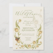 エレガントなワイルドフラワーのデイジーベビーシャワー招待状 招待状 (正面)