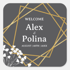 エレガントなワイルドフラワーのフレームがお出迎え スクエアシール