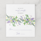 エレガントなワイルドフラワーのブライズシャワー プレイスカード (外部開封)