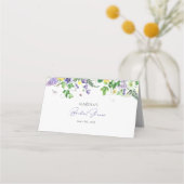 エレガントなワイルドフラワーのブライズシャワー プレイスカード (裏面)