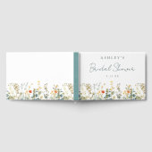 エレガントなワイルドフラワーのブライダルシャワー ゲストブック (全面)