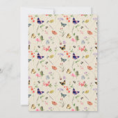 エレガントなワイルドフラワーの写真 卒業のお知らせ 案内状 (裏面)