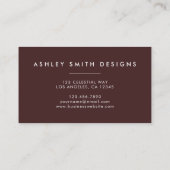 エレガントなワイルドフラワーの名刺 名刺 (裏面)