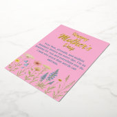 エレガントなワイルドフラワーの母の日カード 箔シーズンカード (回転した状態)