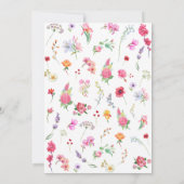 エレガントなワイルドフラワーの牧場　春の庭園ウェディング セーブザデート (裏面)