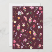 エレガントなワイルドフラワーの牧場　春の庭園ウェディング セーブザデート (裏面)