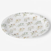 エレガントなワイルドフラワーの紙皿 ペーパープレート (アングル)