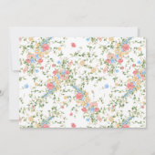 エレガントなワイルドフラワーの結婚式リハーサルディナー 招待状 (裏面)