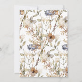 エレガントなワイルドフラワーの花のエンゲージメント招待状 招待状 (裏面)