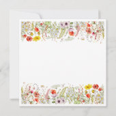 エレガントなワイルドフラワーの花のブライダルブランチの招待状 招待状 (裏面)