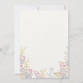 エレガントなワイルドフラワーガーデン ブライダルシャワー 招待状 (裏面)