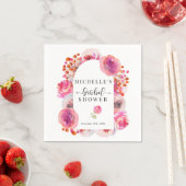 エレガントなワイルドフラワーズ | ボヘミアンスタイルのブライダルシャワー スタンダードカクテルナプキン (インサイチュ)