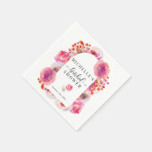 エレガントなワイルドフラワーズ | ボヘミアンスタイルのブライダルシャワー スタンダードカクテルナプキン (角)