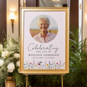 エレガントなワイルドフラワーピンク写真　人生の祝祭 ポスター