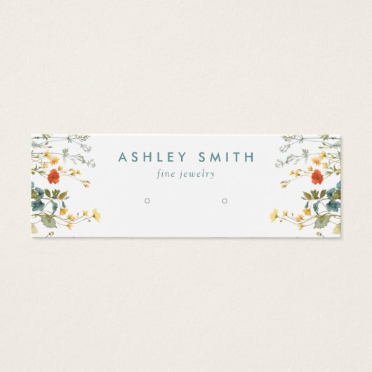 エレガントなワイルドフラワーフィールドイヤリングディスカード (正面)