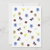 エレガントなワイルドフラワーボホホワイトウェディング 招待状 (裏面)