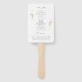 エレガントなワイルドフラワーモノグラムガーデンウェディングプログラム ハンドファン (裏面)