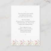 エレガントなワイルドフラワーヴィンテージガーデンウェディングの詳細 エンクロージャーカード (裏面)