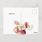 エレガントなワイルドフラワー  ブライダルシャワー招待状 ポストカード (裏面)